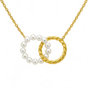 Interlinked pearl necklace